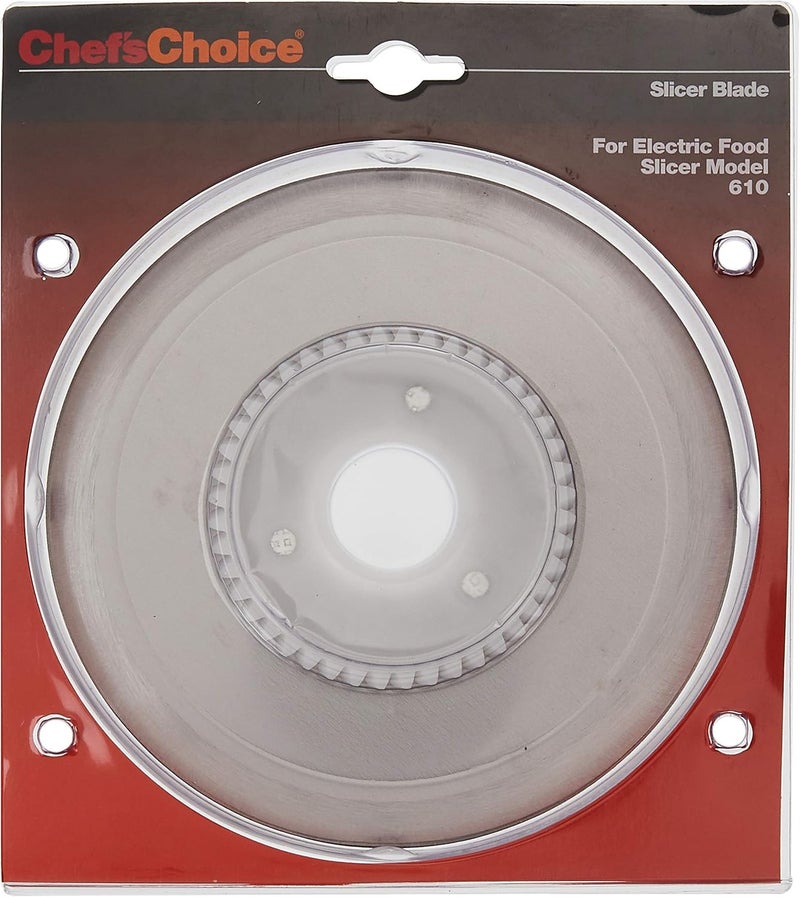ChefsChoice S610012 Multi-Purpose Non-Serrated Blade for Models 607, 607E, 609, 609E, 610, 6102, 615, 615A Food Slicer, 7-inch, Silver - Image 2